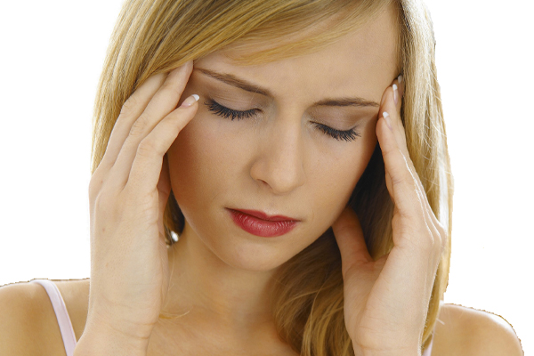 woman with a headaches